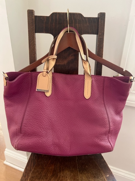 Cole Haan Handbags - Cole Haan Pebbled Leather Shoulder Bag in Berry